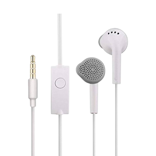 YS6 earphones za Samsung Galaxy On Max – bele žične in-ear slušalice sa stereo zvukom, dubokim basom, ugrađenim mikrofonom i dugmetom za kontrolu poziva, kompatibilne sa 3.5mm audio priključkom.